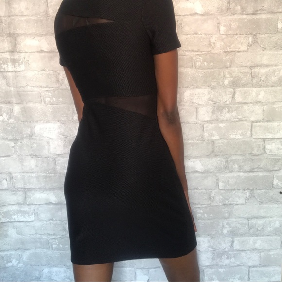 EXPRESS | Body con bandage mesh dress - Picture 5 of 8